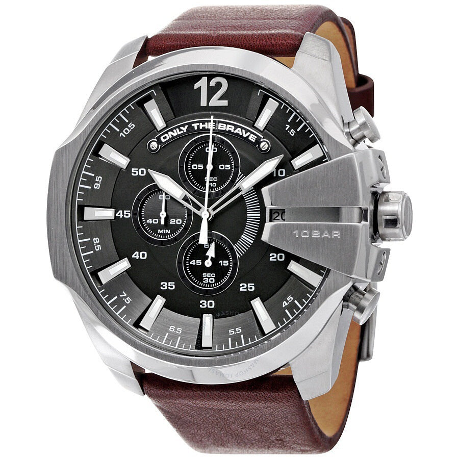 Men's Chronograph Quartz Watch with Stainless Steel Strap