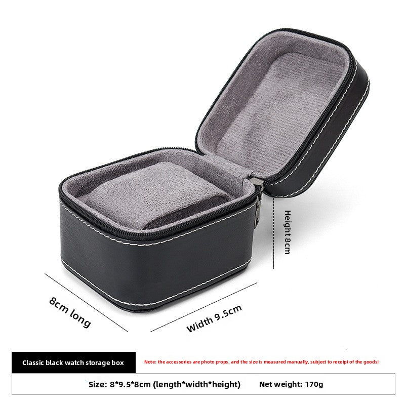 Zippered watch storage case