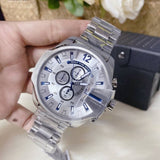 Men's Chronograph Quartz Watch with Stainless Steel Strap