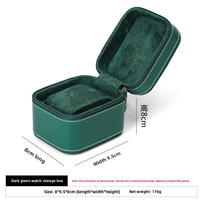 Zippered watch storage case