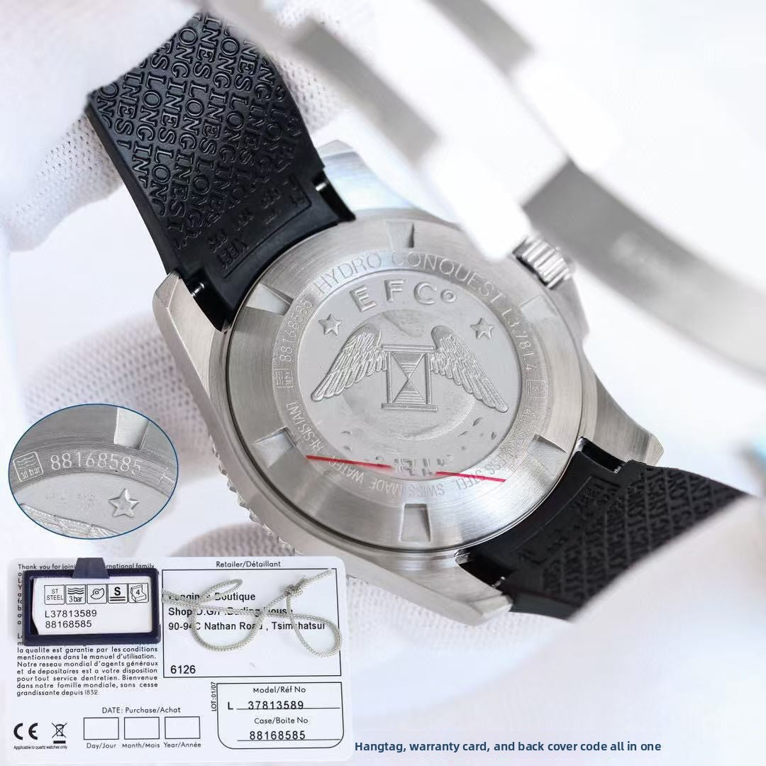 Fully automatic mechanical watch with water resistance