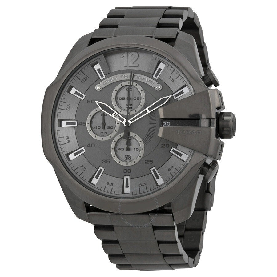 Men's Chronograph Quartz Watch with Stainless Steel Strap