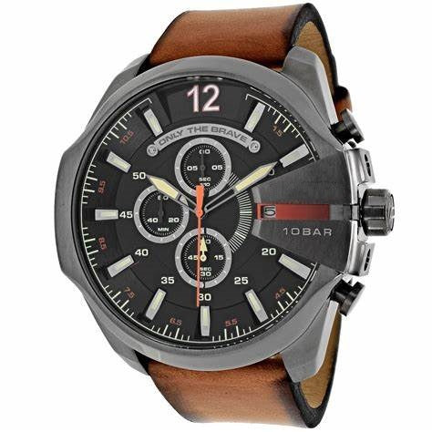 Men's Chronograph Quartz Watch with Stainless Steel Strap