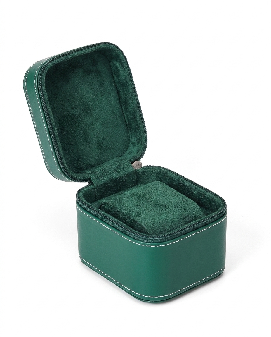 Zippered watch storage case