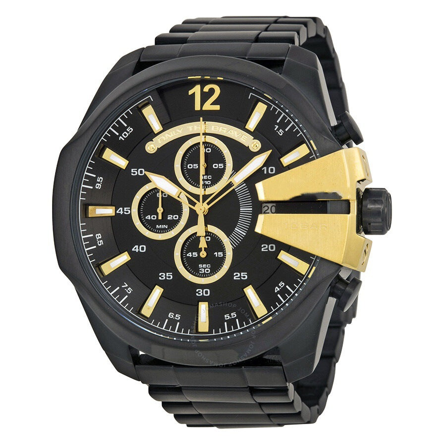 Men's Chronograph Quartz Watch with Stainless Steel Strap