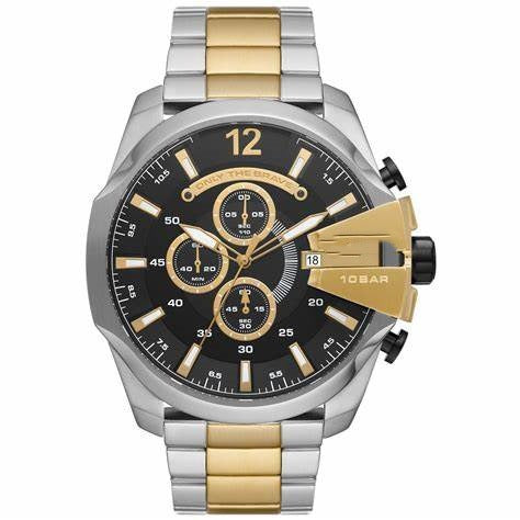 Men's Chronograph Quartz Watch with Stainless Steel Strap